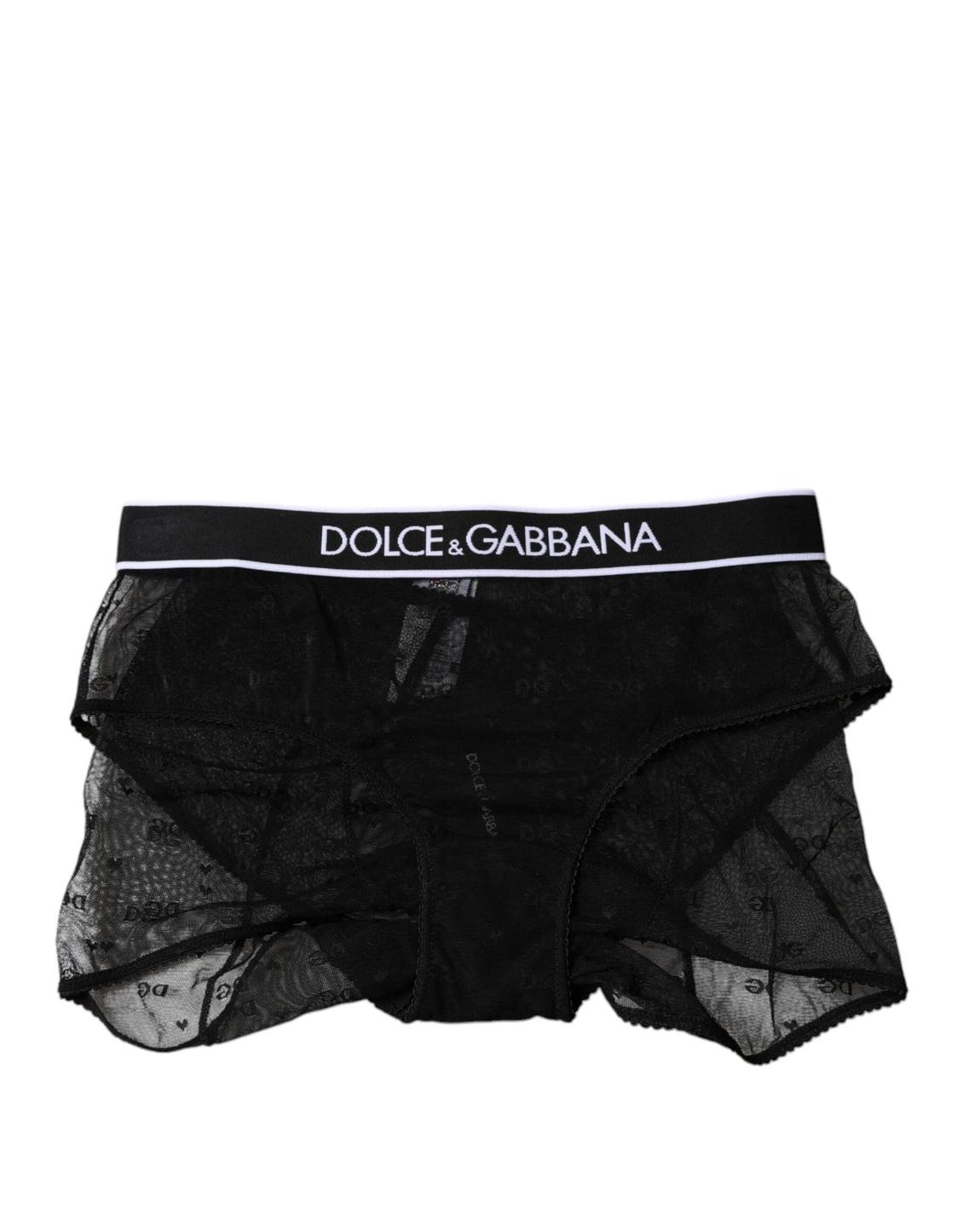 Lace Trim Briefs Wo - Black Underwear main product photo