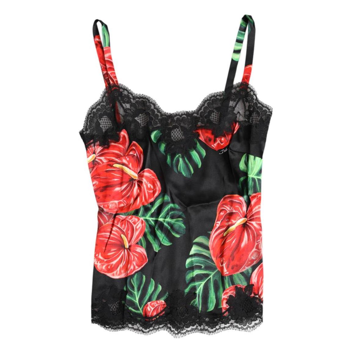 Floral Silk Tank Lingerie Underwear - Multicolor main product photo