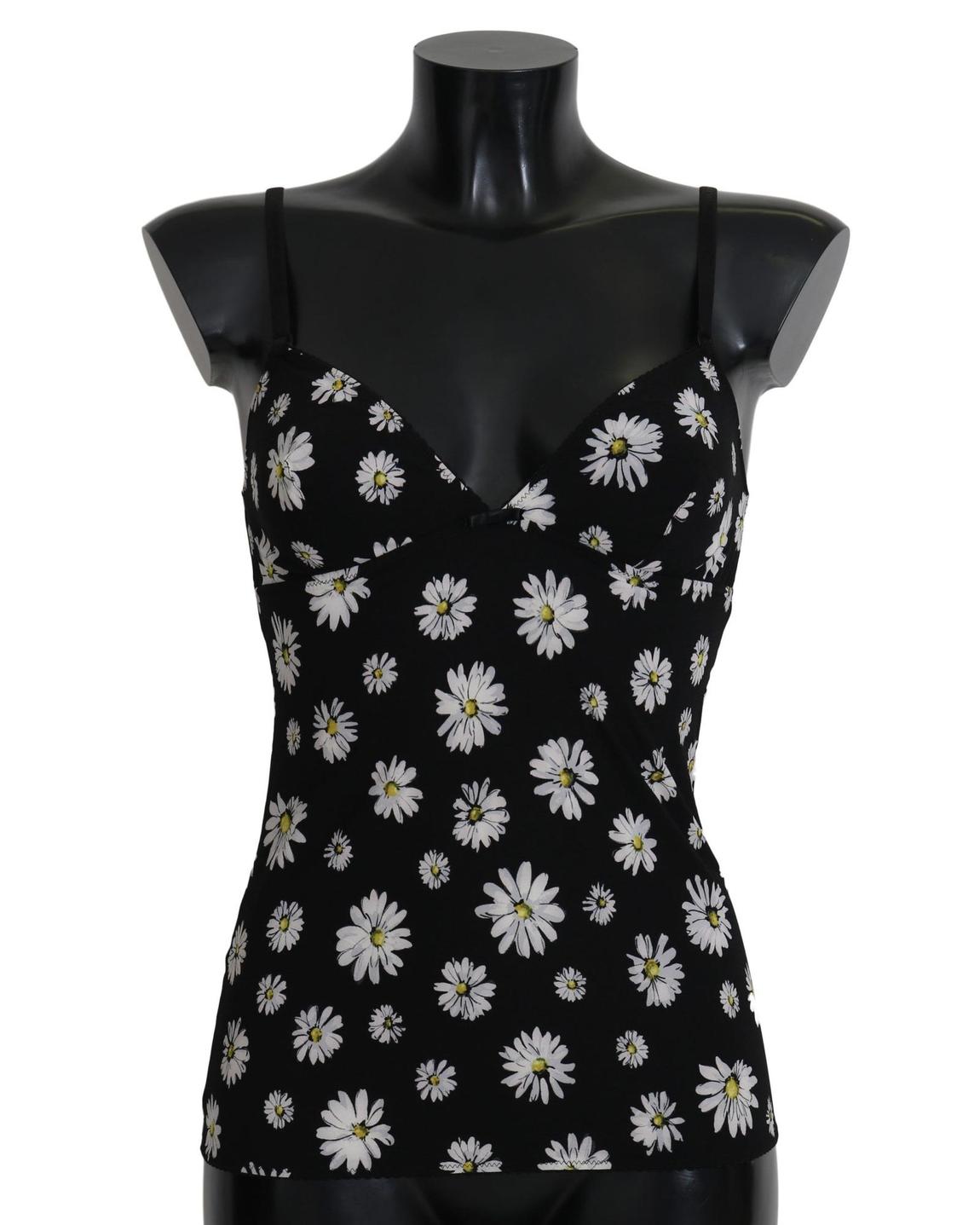 Dolce Gabbana Camisole Daisy Print Wo - Black Sleepwear main product photo