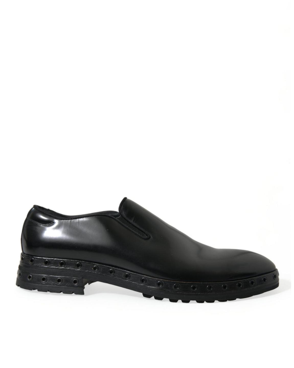 Leather SlipOn Shoe CY0786 - Black Formal Shoes main product photo
