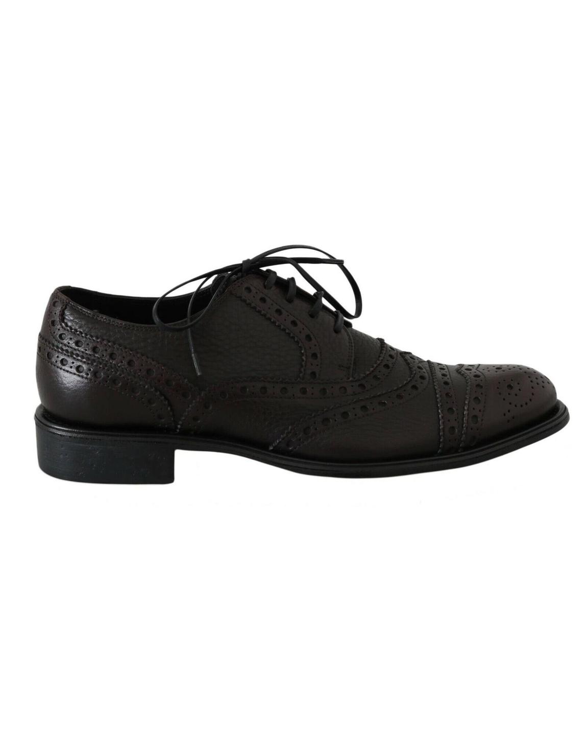 Leather Brogue Oxford Shoes - Brown Formal Shoes main product photo