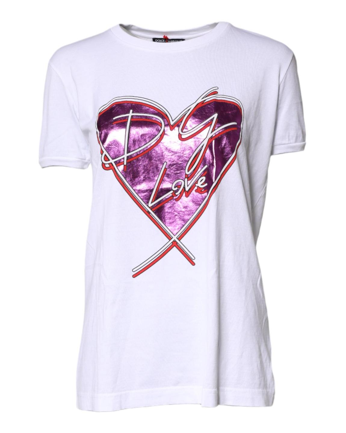 Heart Graphic Tee - White Tops main product photo