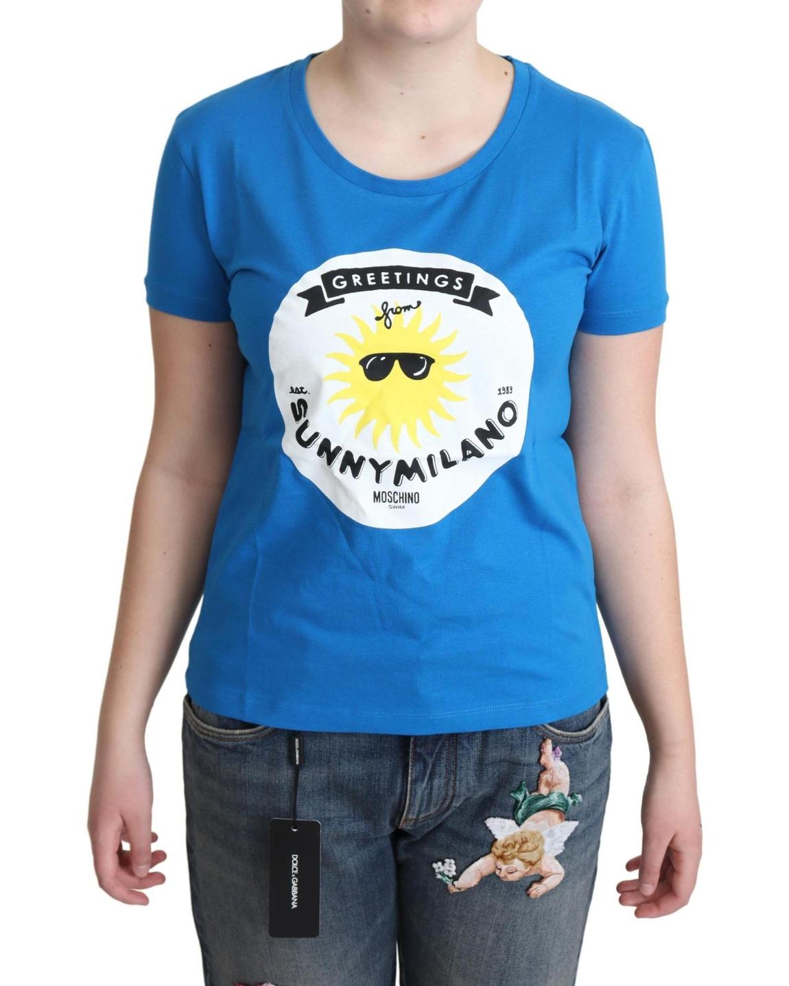 Moschino Sunny Milano Graphic Tee - Blue Tops main product photo