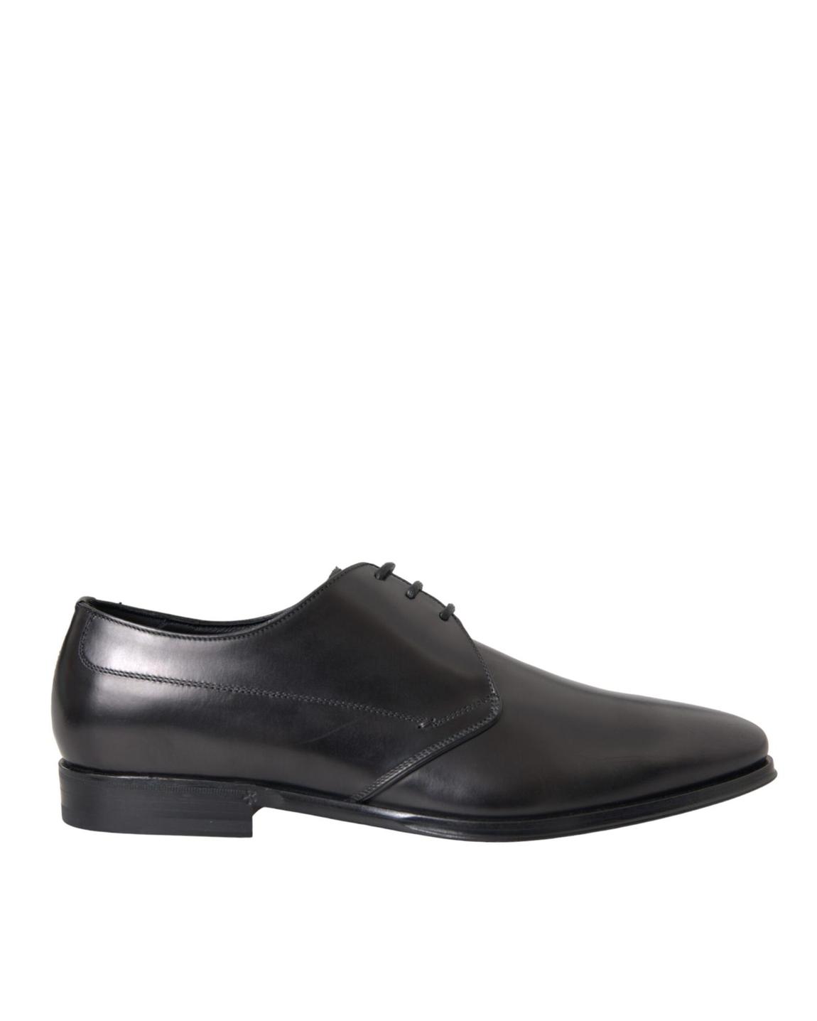 Leather Derby Shoes Classic Style - Black Formal Shoes main product photo