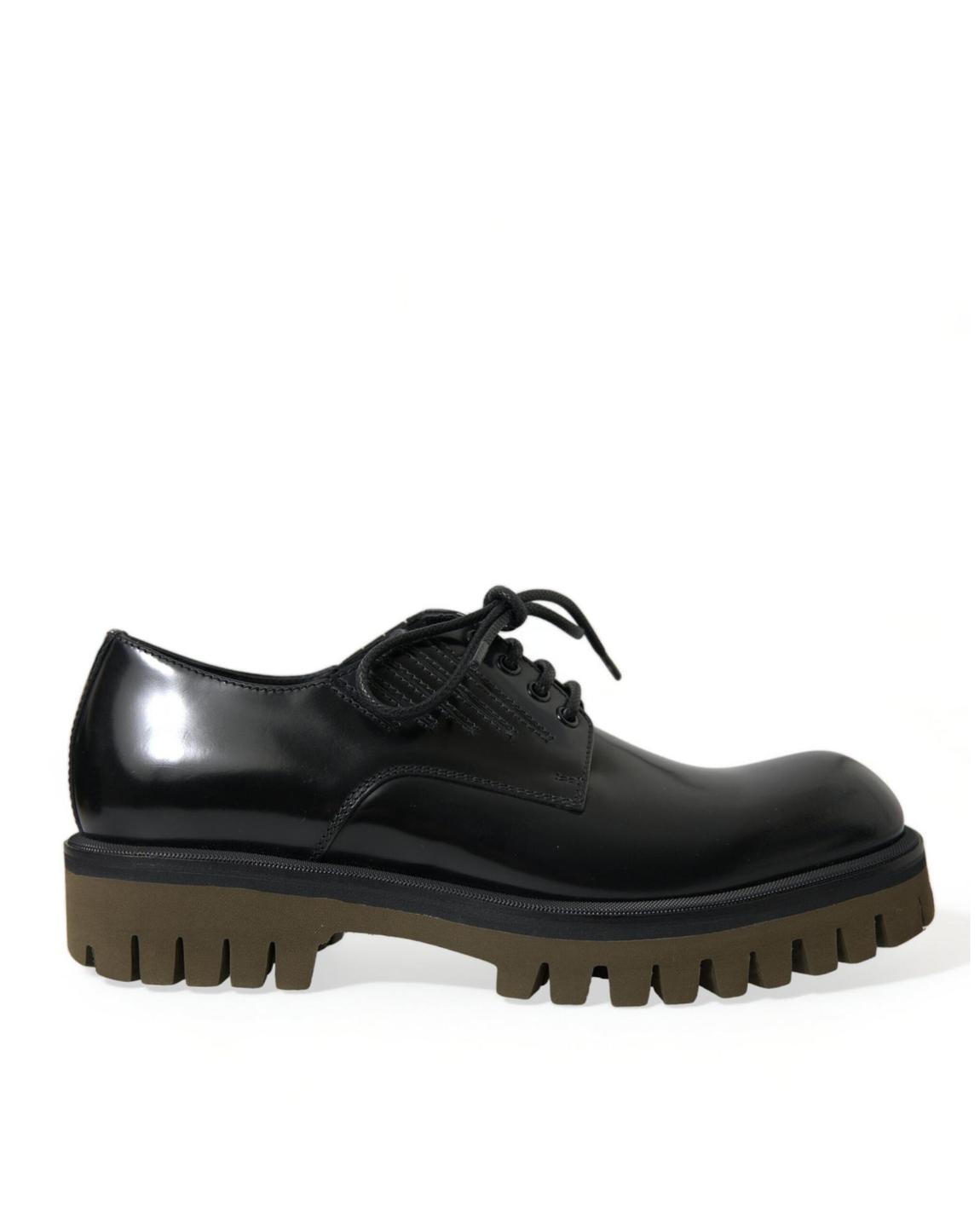 Patent Leather Oxfords LaceUp Style - Black Formal Shoes main product photo