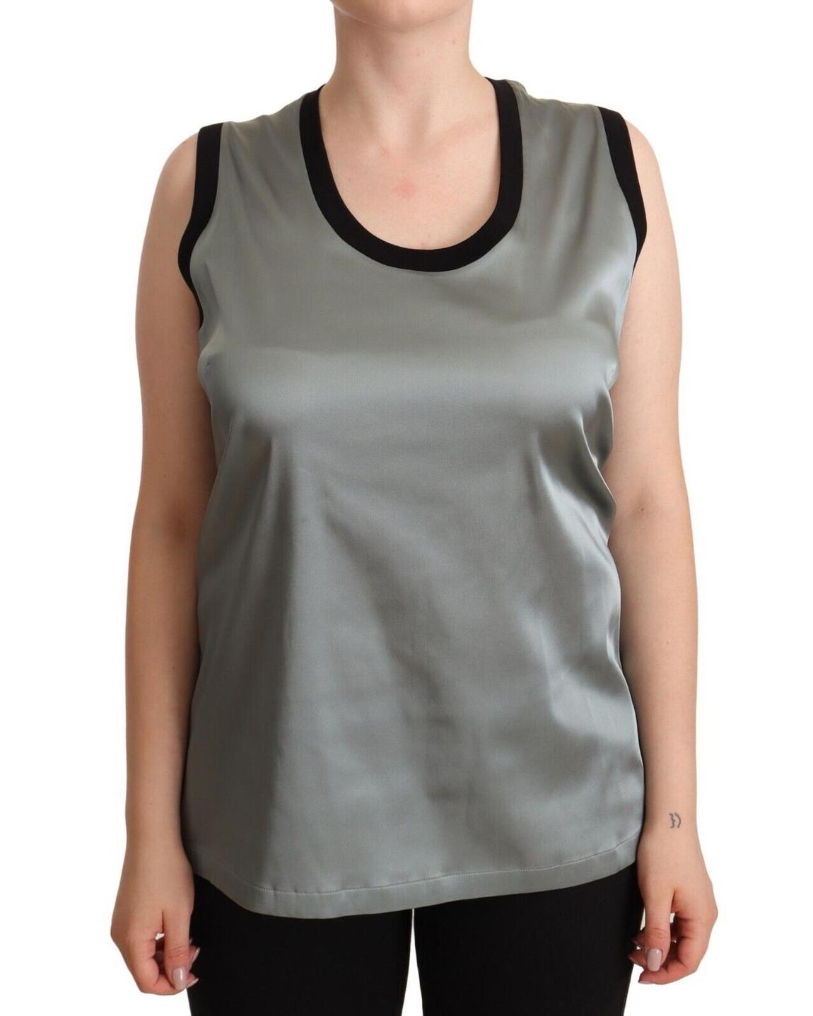Dolce Gabbana Sleeveless Top Wo - Silver Tops main product photo