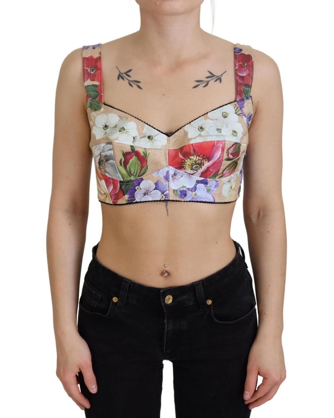 Floral Print Bustier Top TSH83159 Wo - Multicolor Tops main product photo