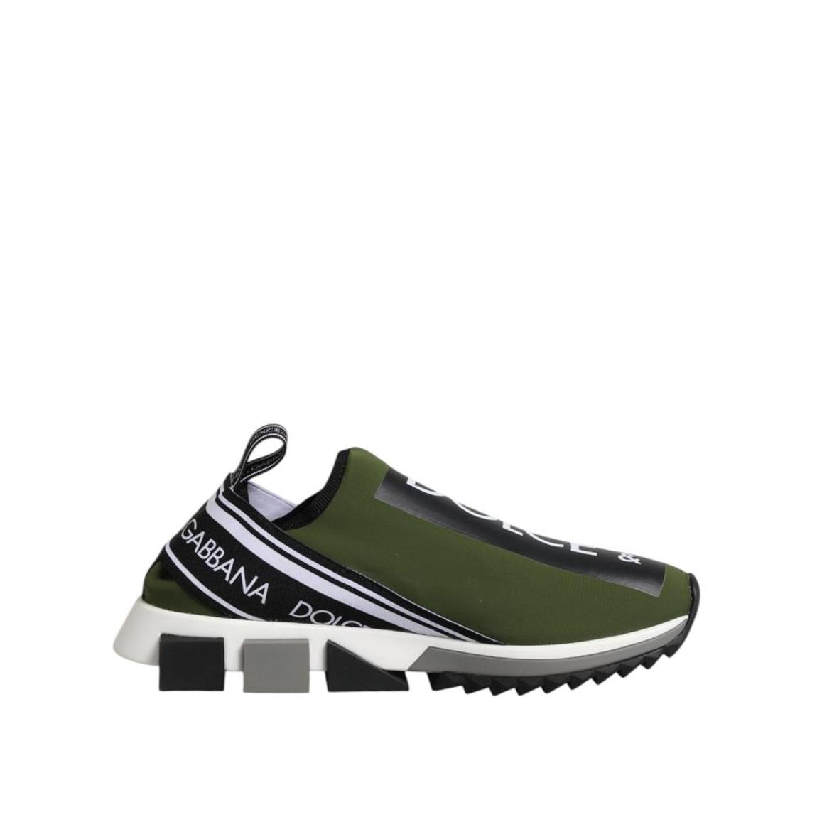 Low Top Sorrento Logo Sneakers with Rubber Sole - Green main product photo