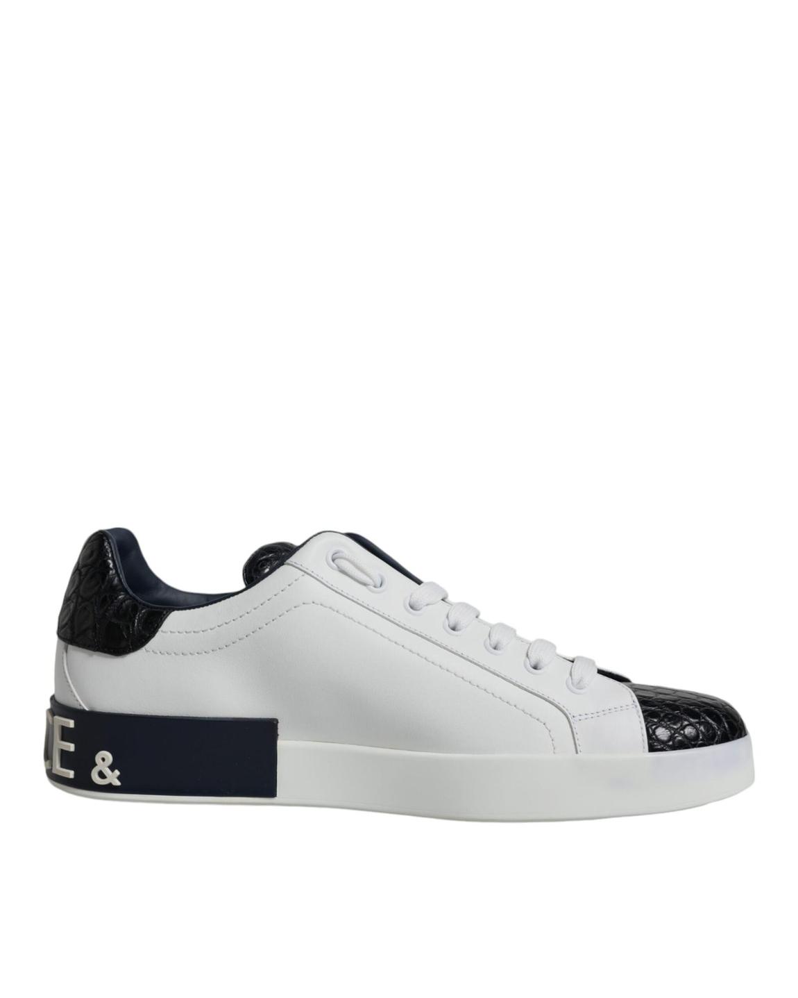 Portofino Leather Sneakers - Black And White main product photo