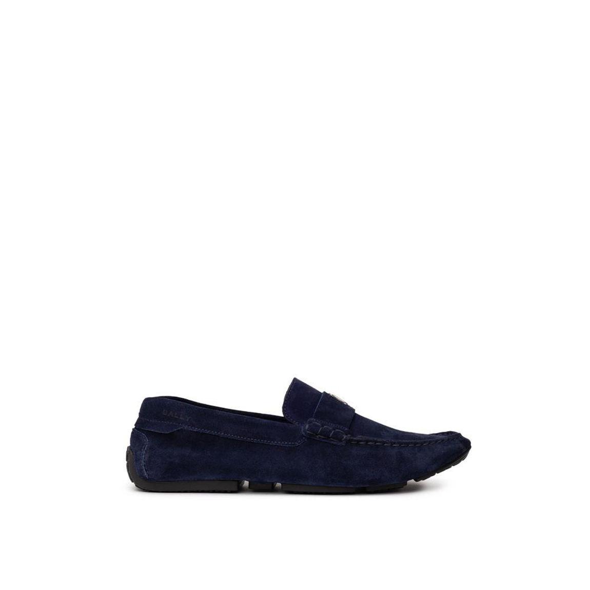 Suede SlipOn Loafers- Blue Casual Shoes main product photo