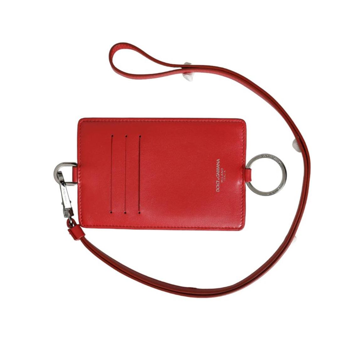 Card Holder with Strap Red LeatherWallets main product photo
