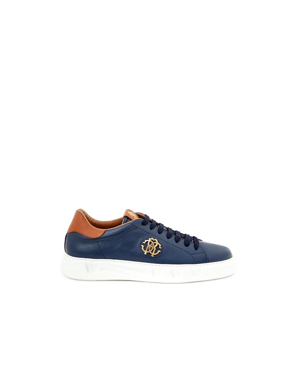 Leather LowTop Sneakers - Blue main product photo