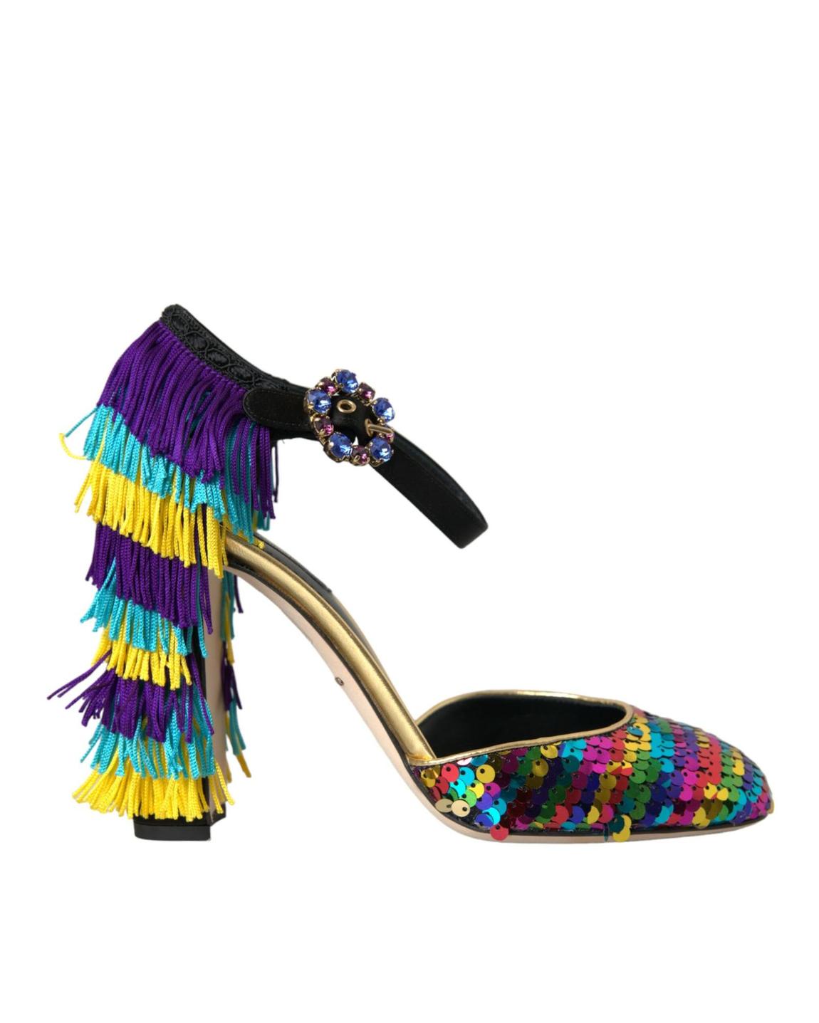 Sequin Fringe Heels Wo - Multicolor Pumps main product photo