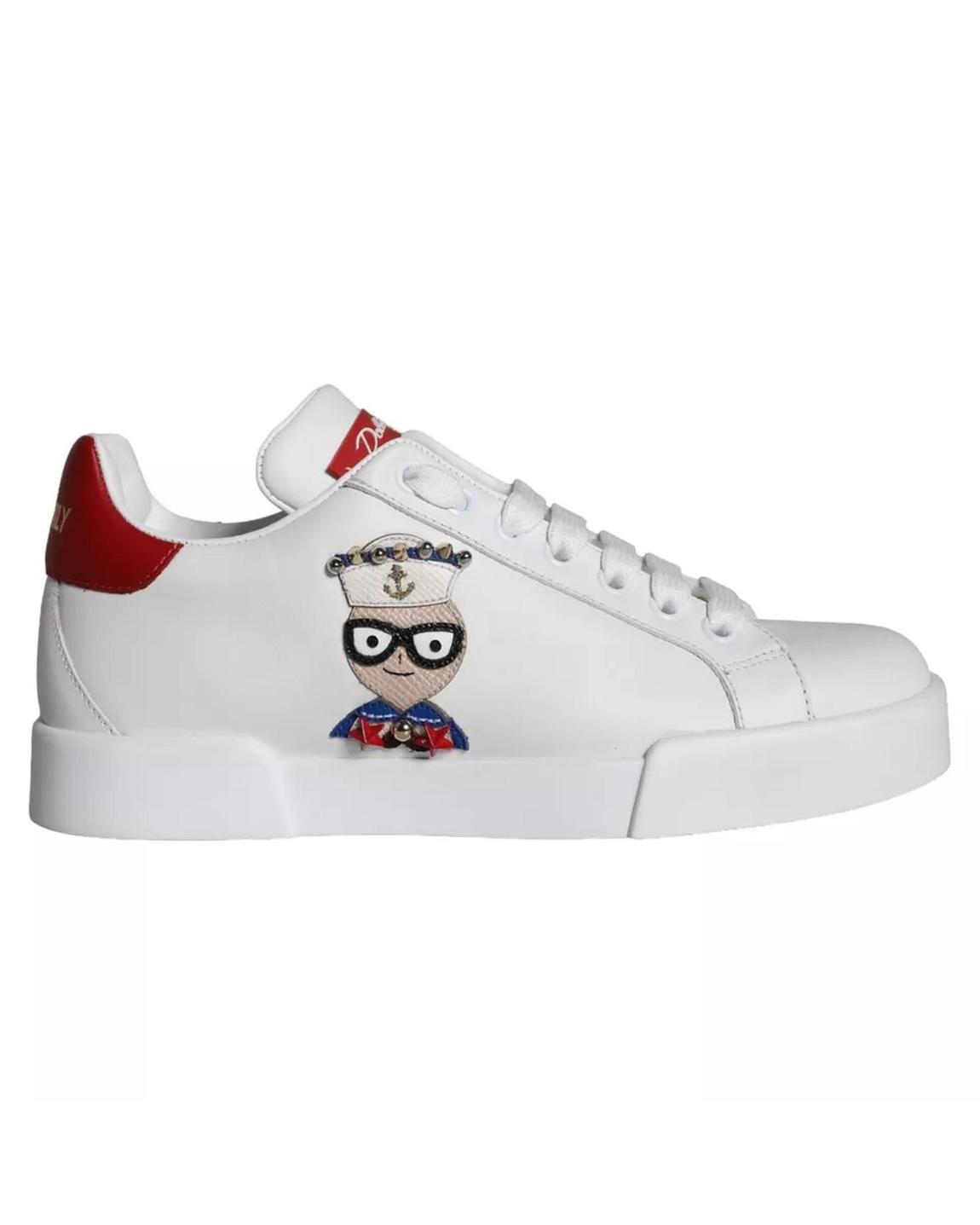 Sailor Sneakers Applique - White And Red main product photo