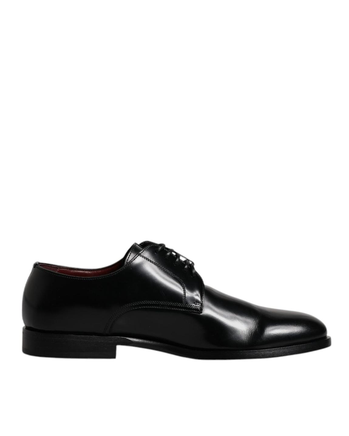 Leather Derby Shoes Classic Style - Black Formal Shoes main product photo