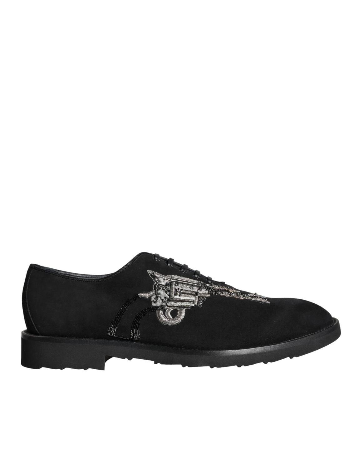 Embellished Oxford Shoes - Black Formal Shoes main product photo