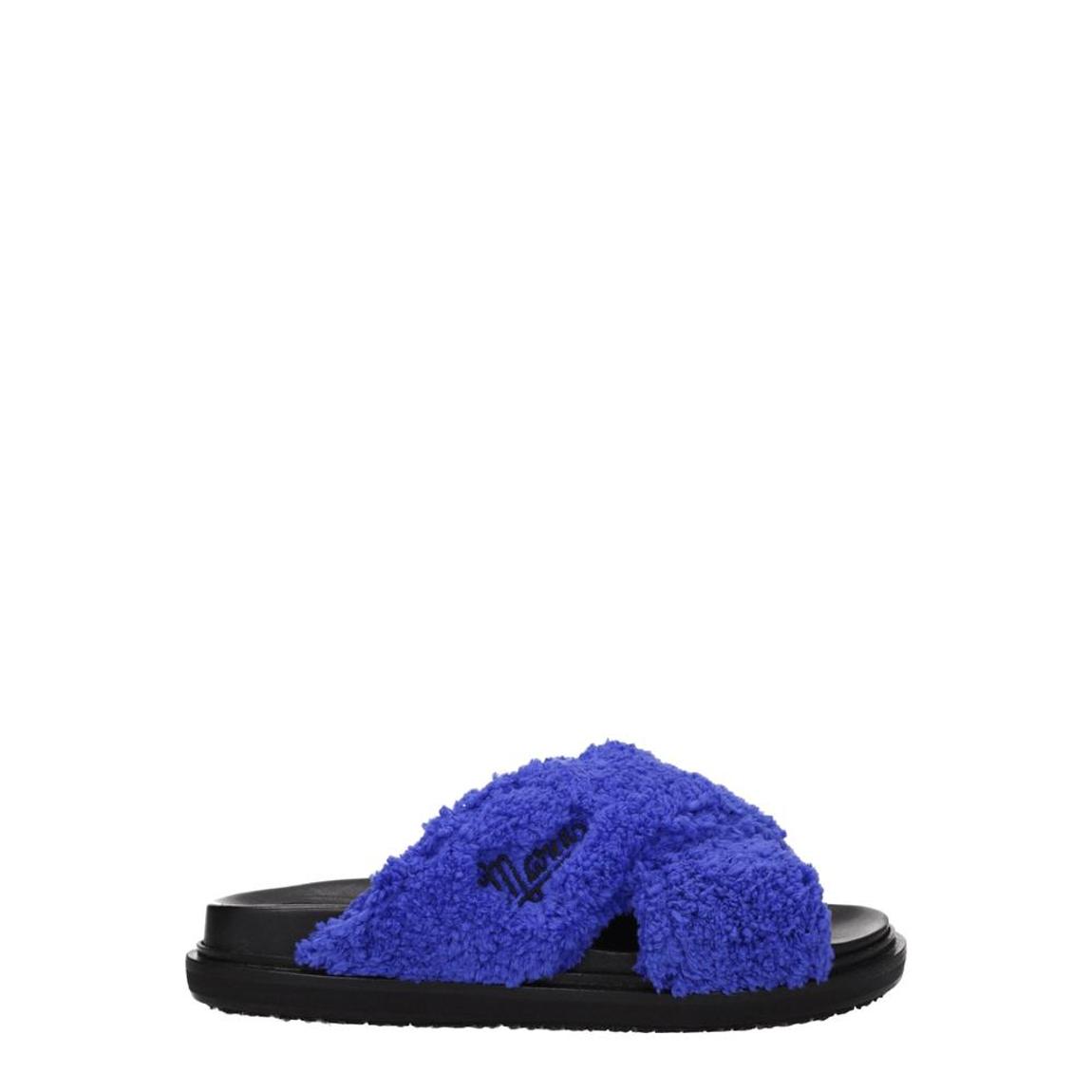 Fabric Open-Toe Slippers with Side Logo - Purple Sandals main product photo