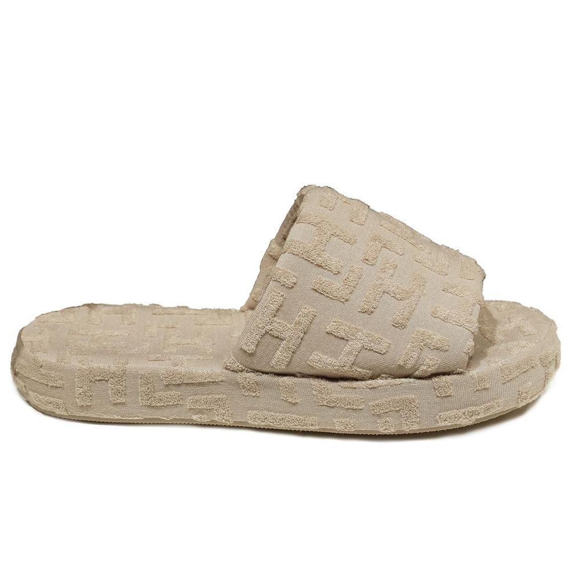 Cotton Terry Slippers with Embossed Logo and Non-Slip Sole - main product photo