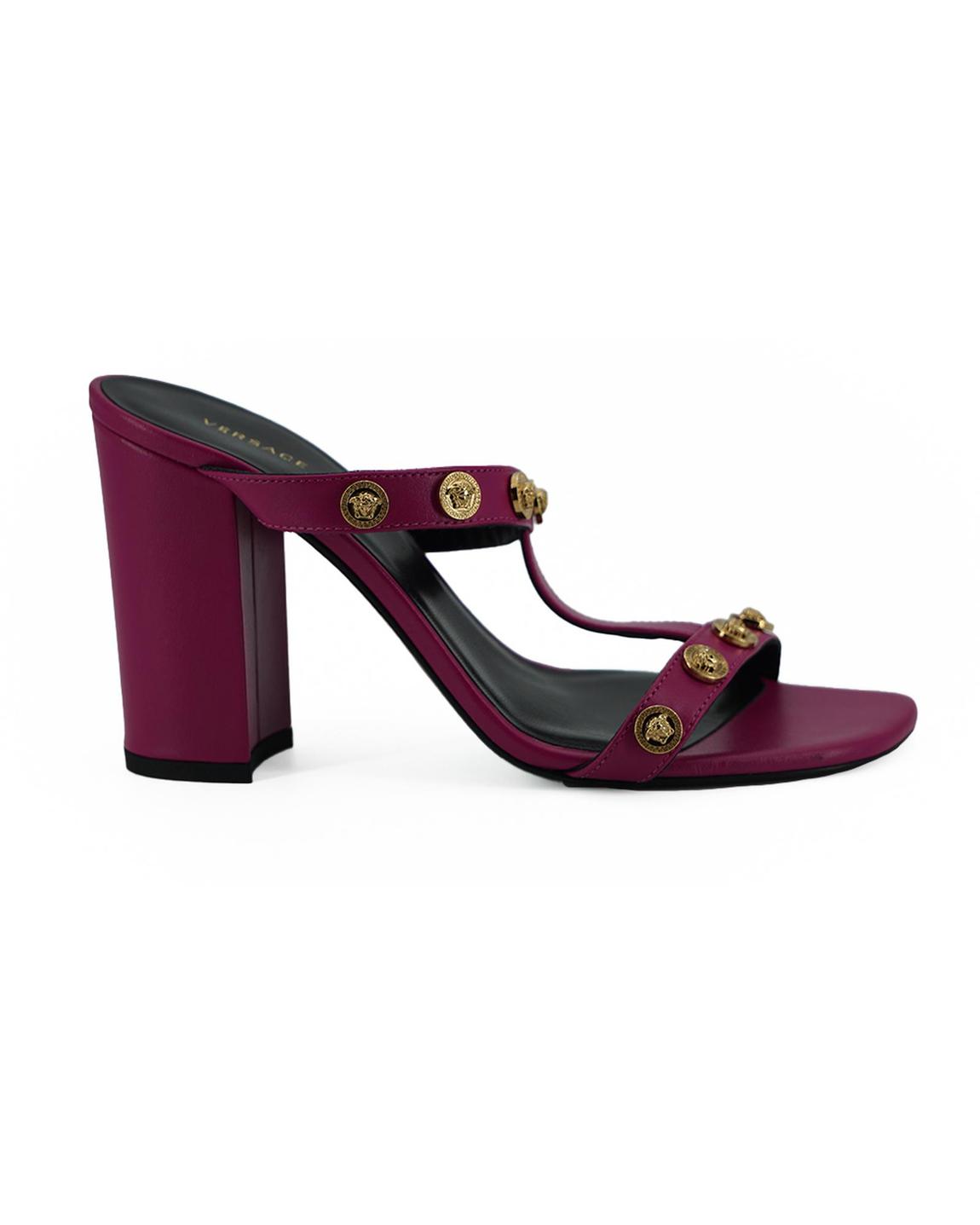 Medusa Biggie Sandals Purple Leather Heels Women main product photo
