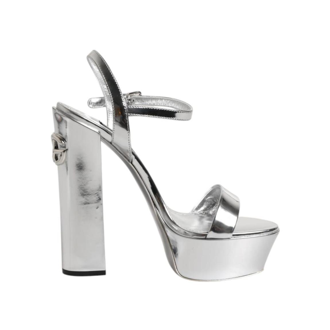Leather Platform Ankle Strap Sandals with Buckle Closure Wo - main product photo