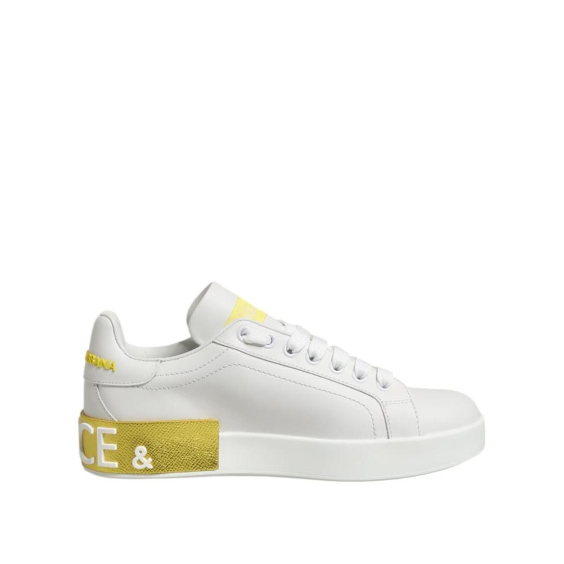 Leather Low Top Sneakers with Rubber Sole and Logo Details Wo - main product photo