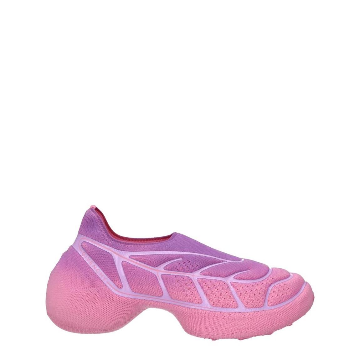 Fabric Sporty Glam Sneakers with Mid Heels and Round Toe - Pink main product photo