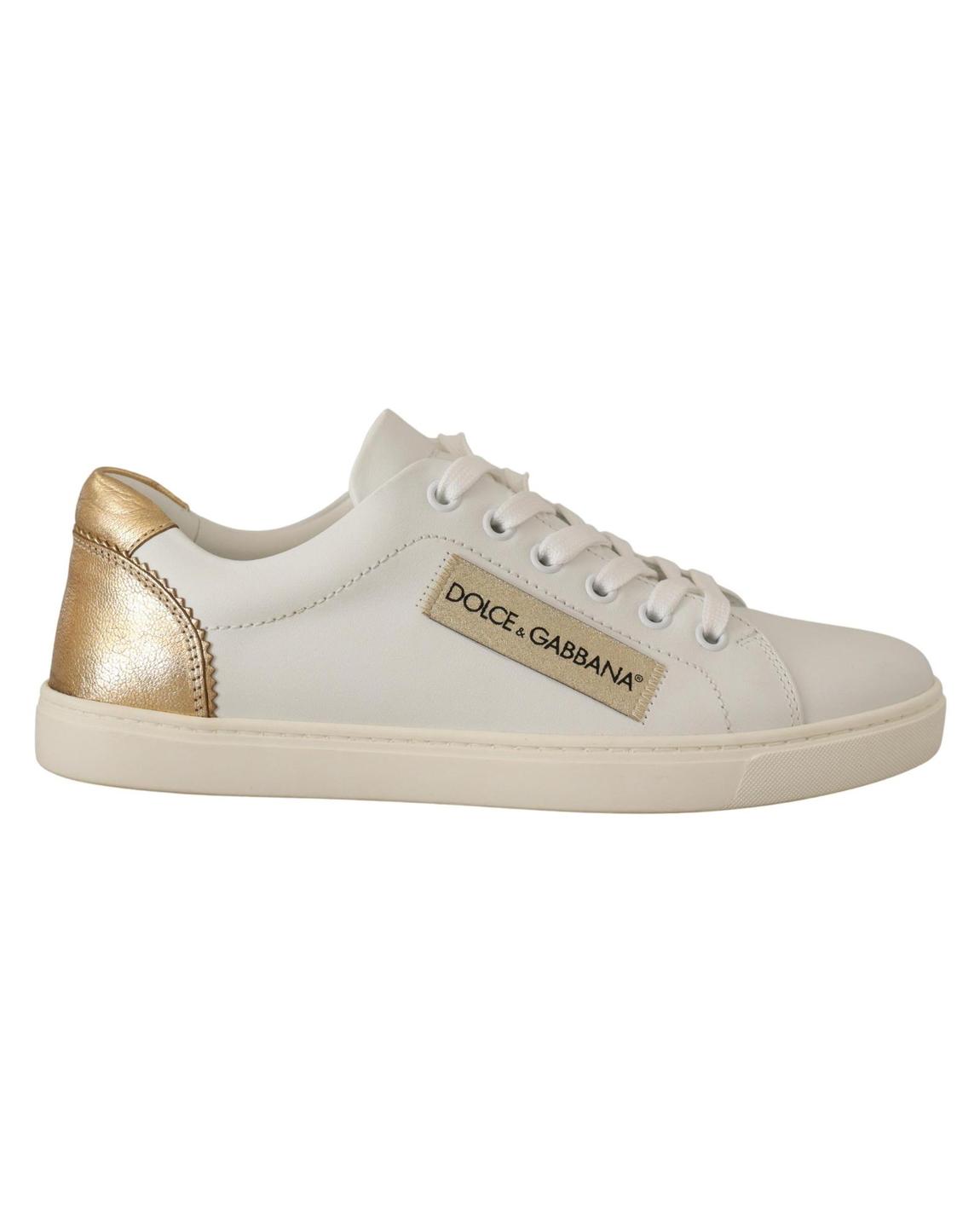 Dolce Gabbana Leather Sneakers Wo - White main product photo