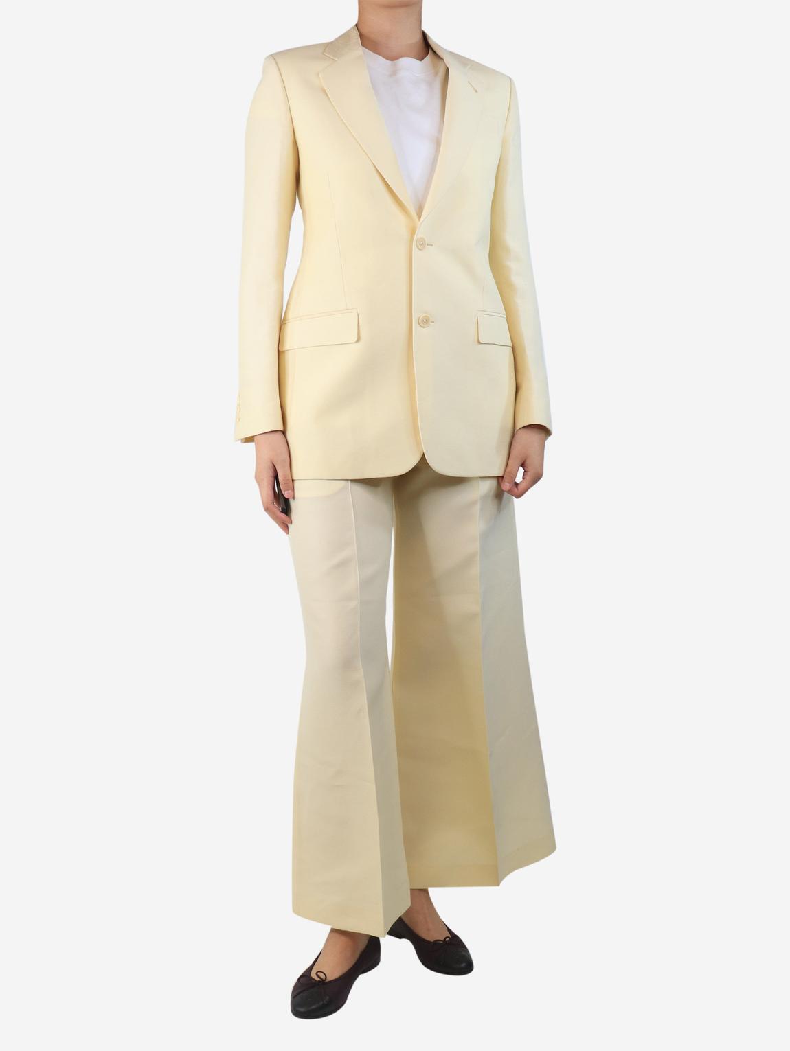 Butter yellow two-piece suit set main product photo