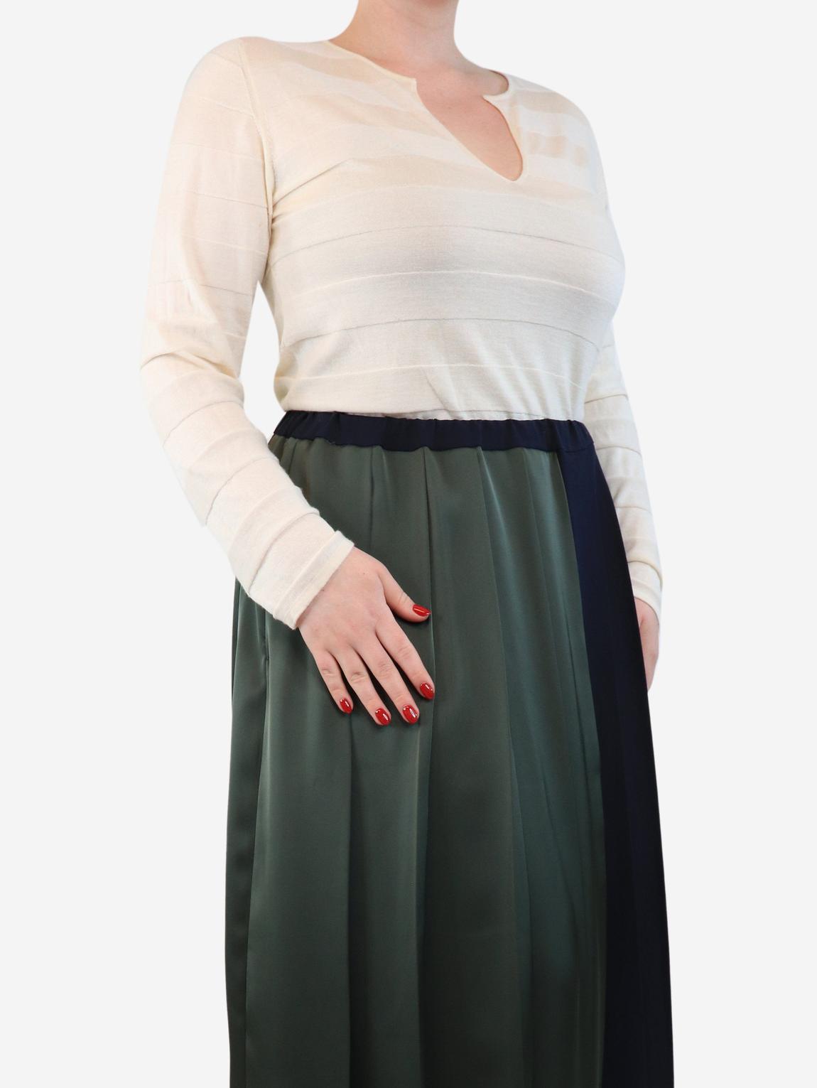 Bamford Cream tonal striped sweater main product photo