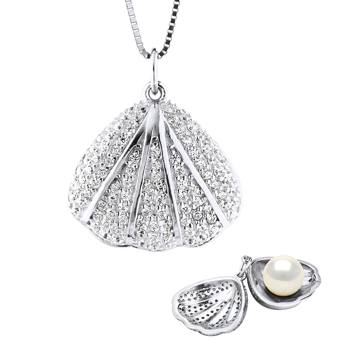 Natural Pearl White Freshwater Pearls My Secret Treasure Necklace 9-10 Mm main product photo