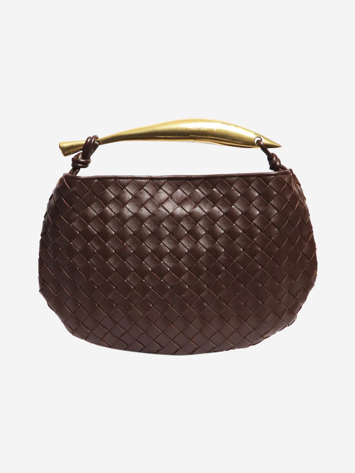 Bitter chocolate Sardine intrecciato leather tote main product photo