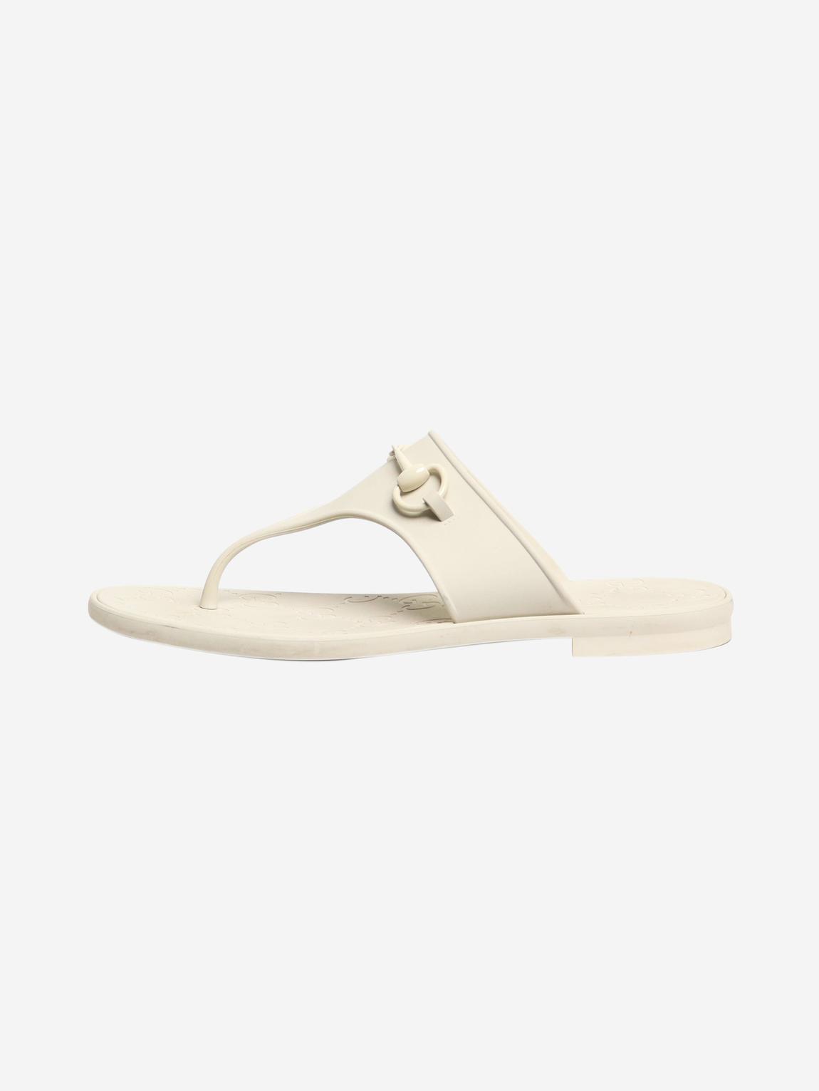 White thong sandals main product photo