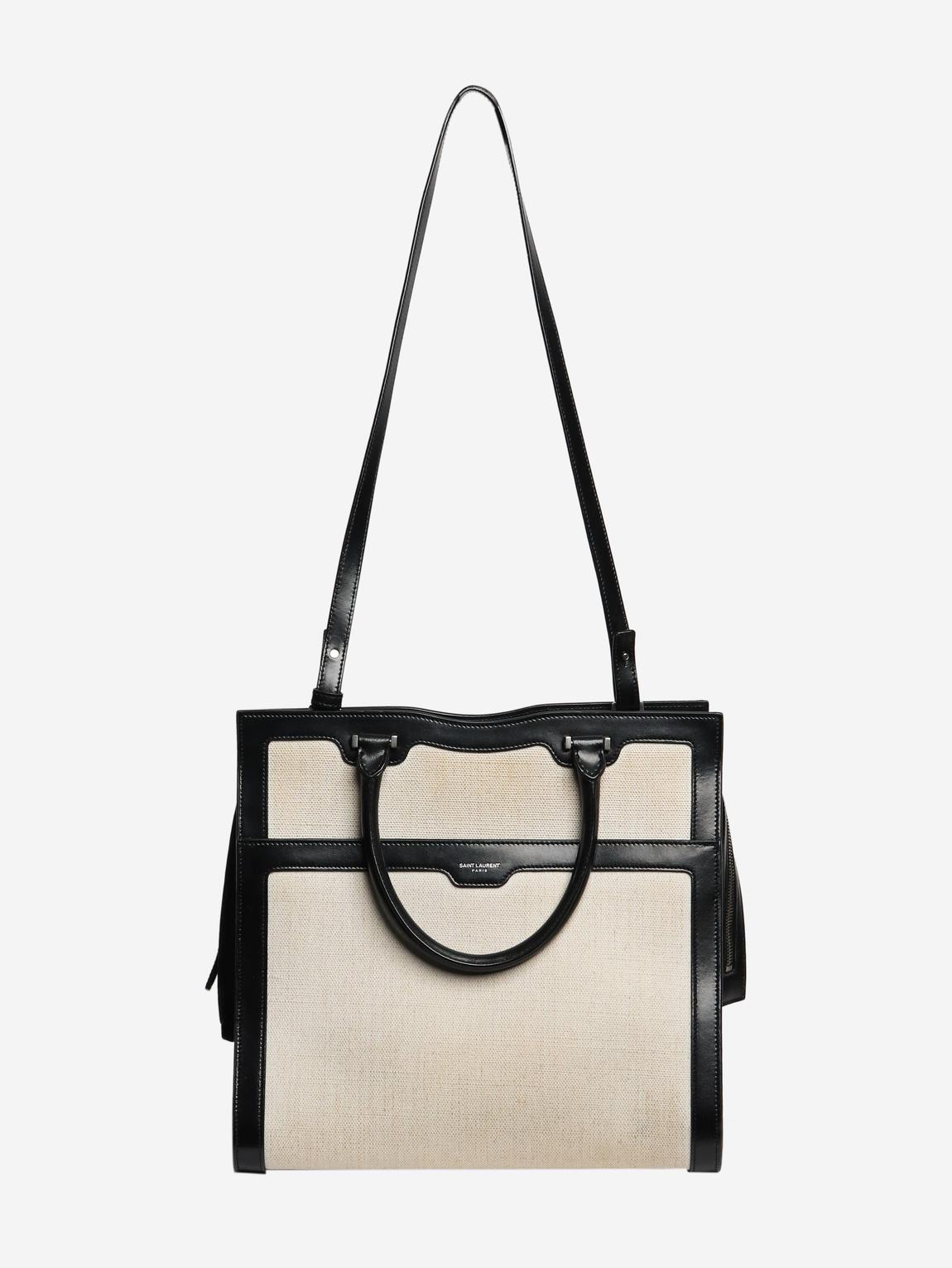 Neutral medium canvas Uptown 2way bag with clutch main product photo