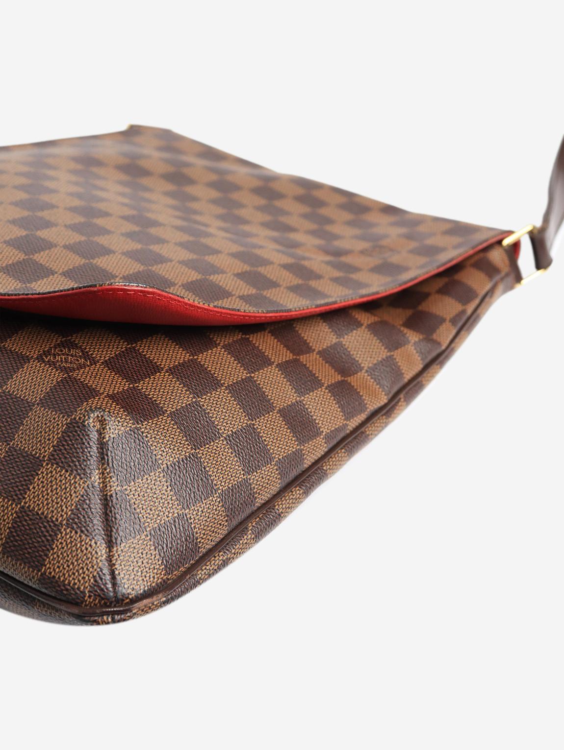 Brown Damier messenger bag main product photo