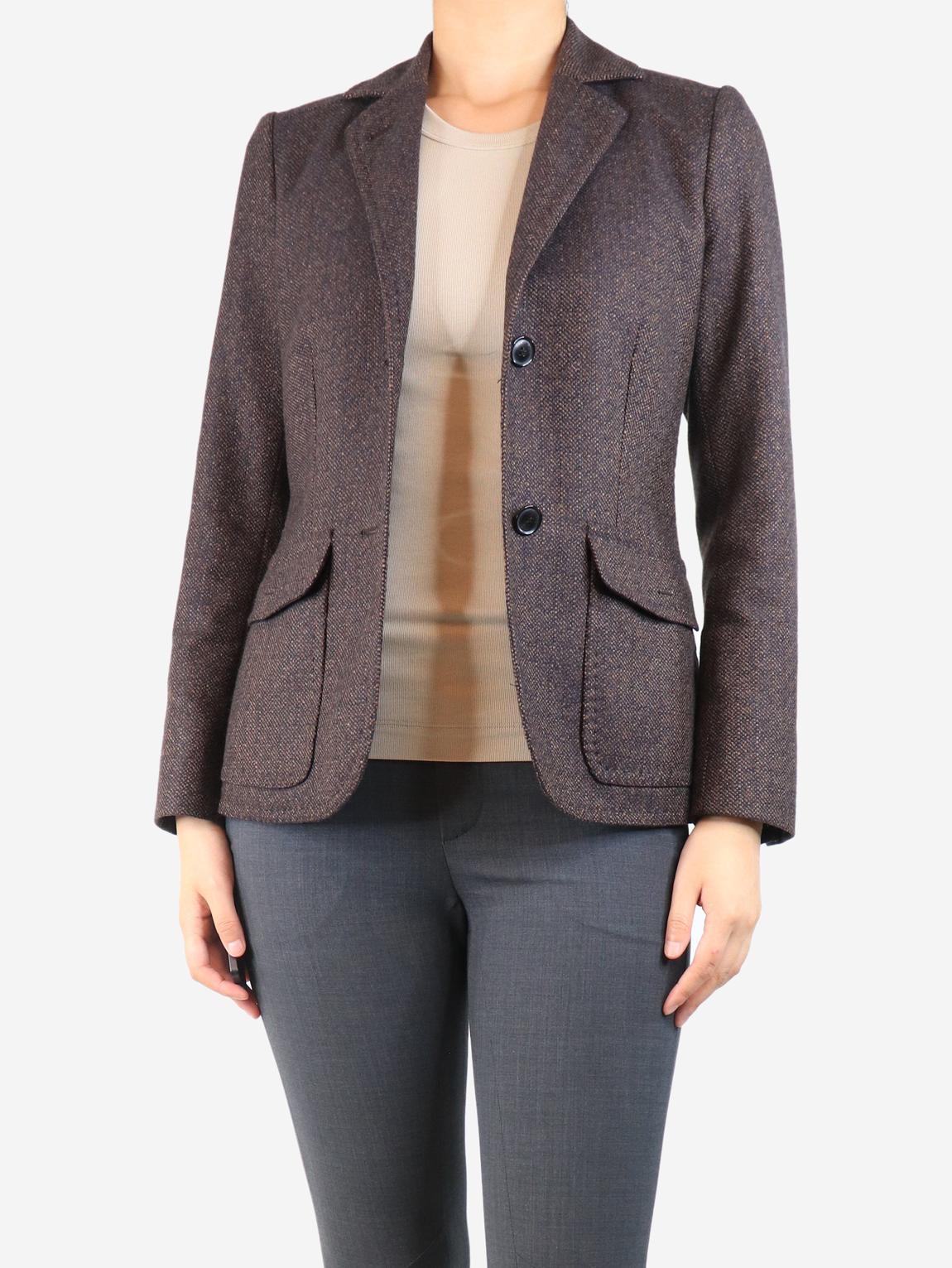 Brown cashmere blazer main product photo