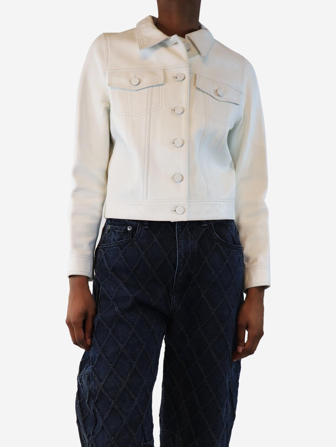 White leather shacket main product photo