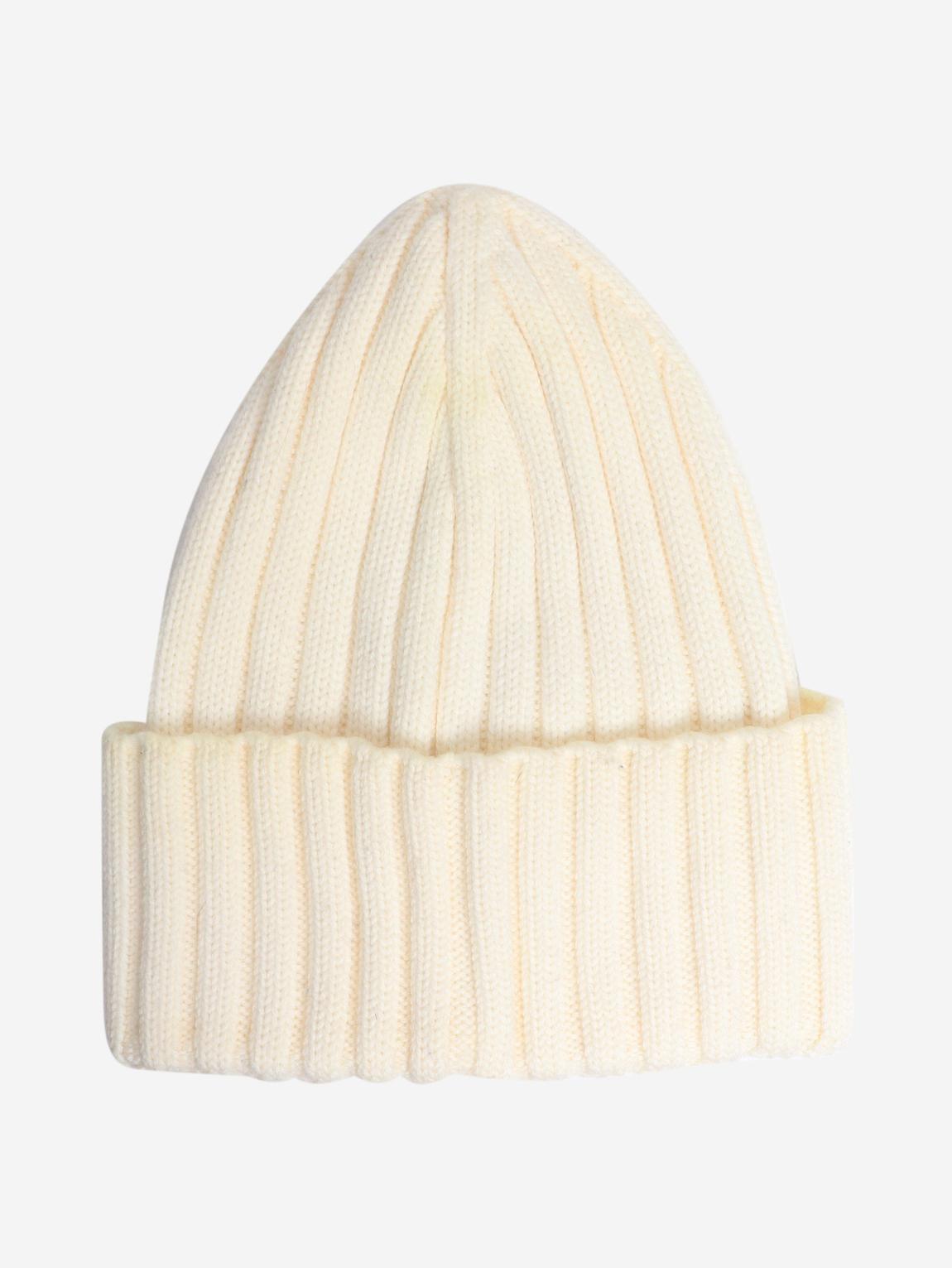 Cream wool beanie main product photo