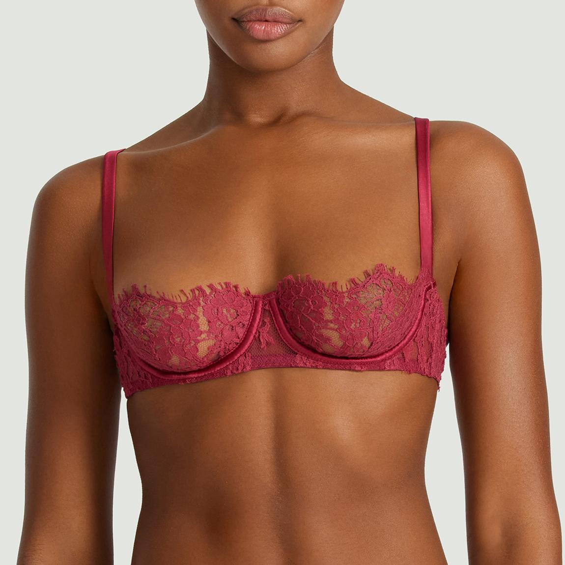Pink Zaria Half Cup Bra main product photo