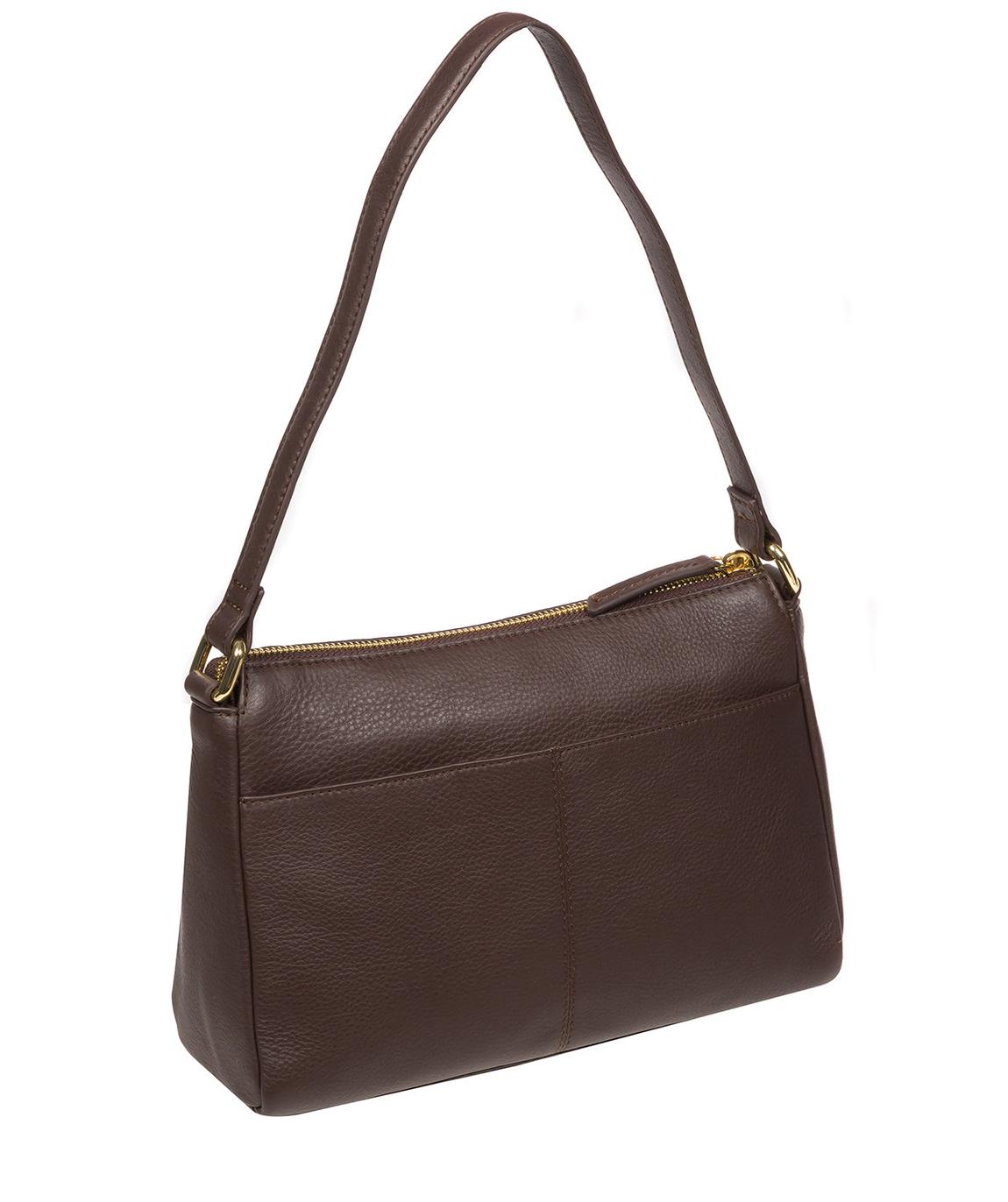 'Isabella' Hot Fudge Leather Grab Bag main product photo