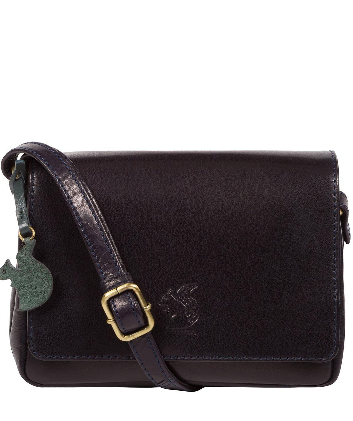 'Marta' Navy Leather Cross Body Bag main product photo