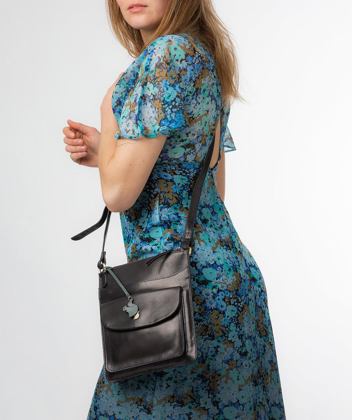 'Lauryn' Navy Leather Cross Body Bag main product photo