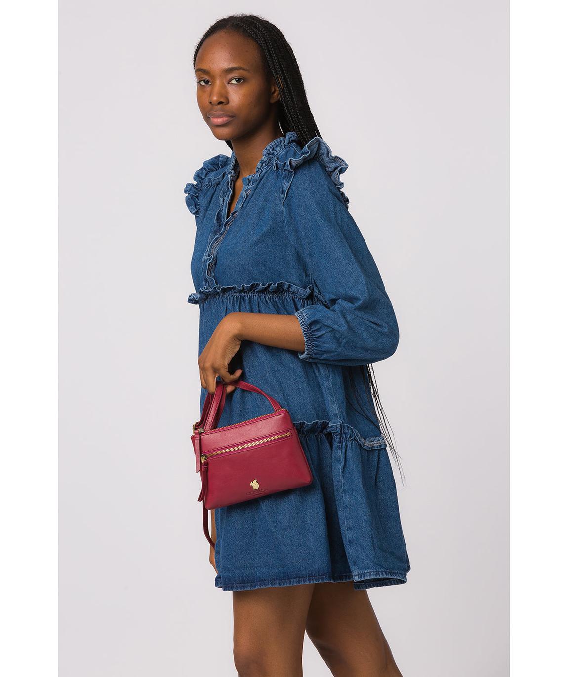 'Sweetie' Orchid Leather Cross Body Bag main product photo