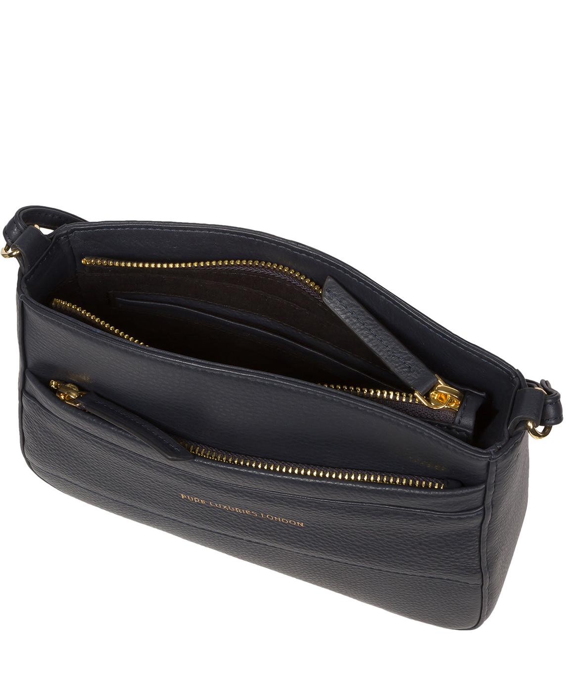 'Helena' Navy Leather Cross Body Bag main product photo