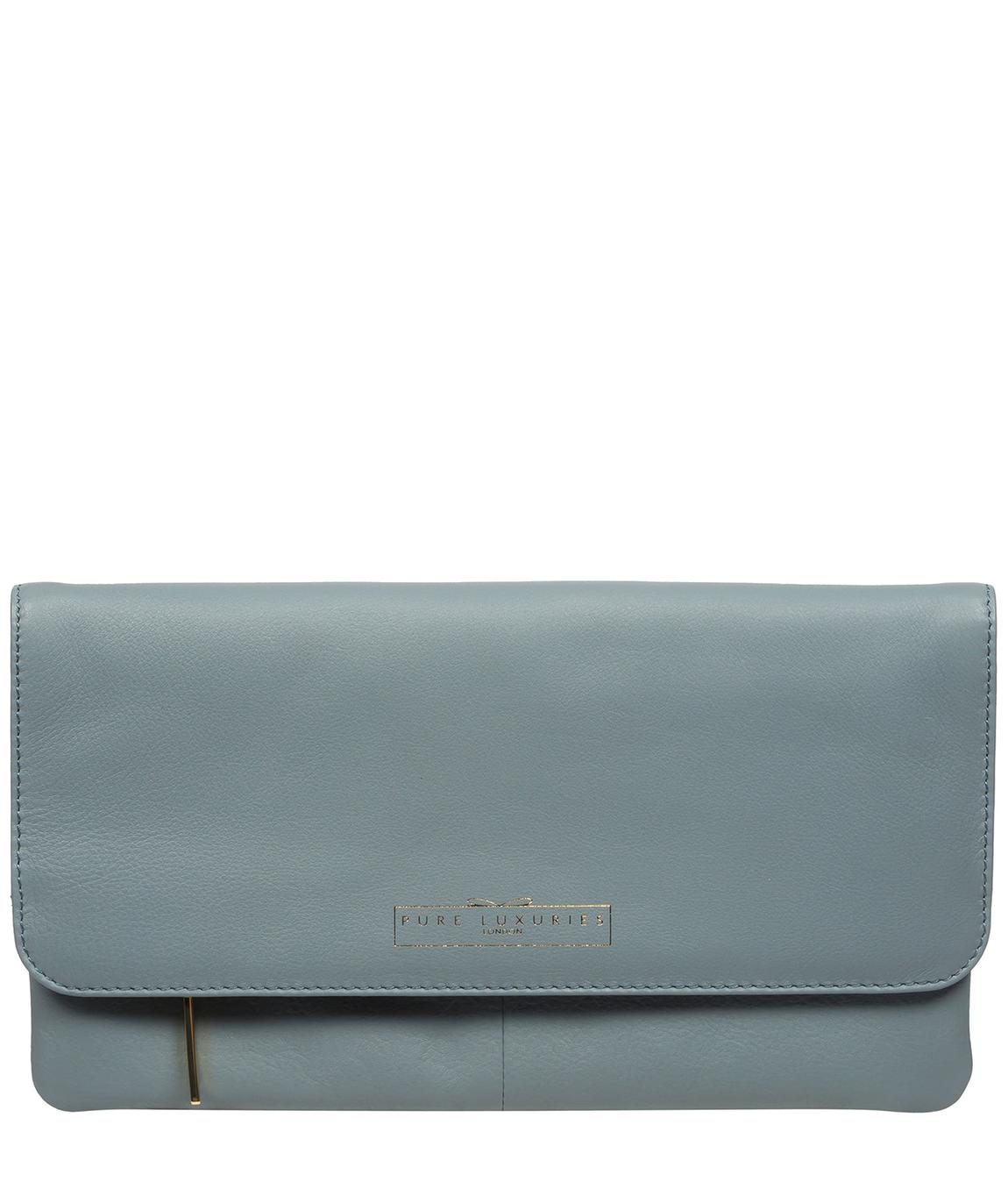 'Golders' Cashmere Blue Leather Clutch Bag main product photo