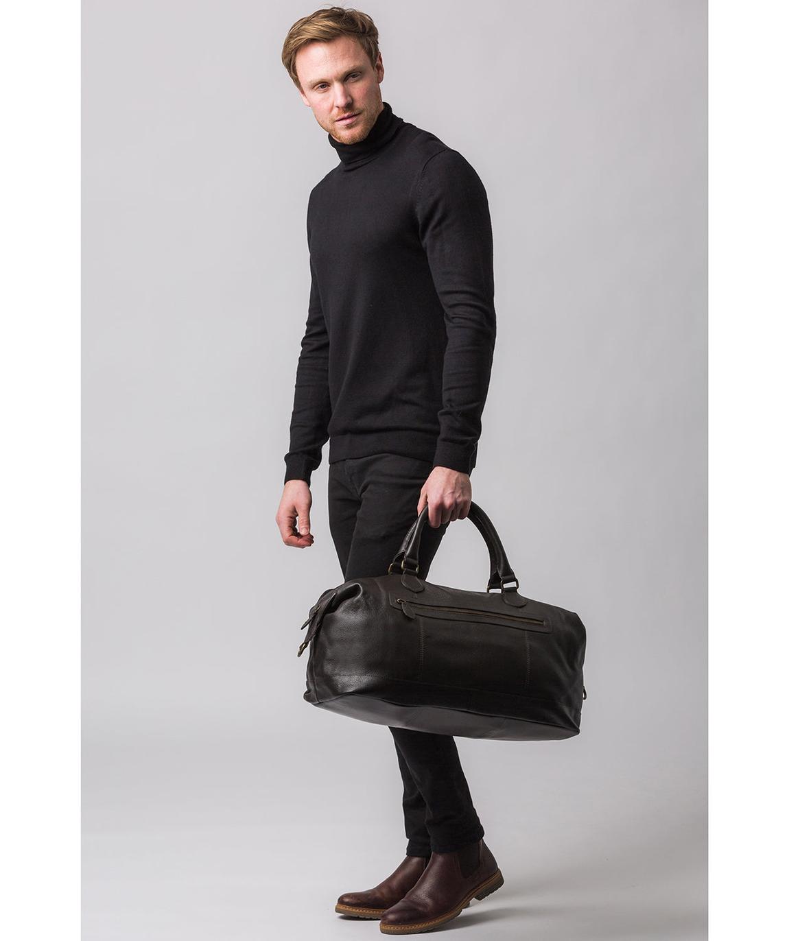 'Harbour' Brown Leather Holdall main product photo