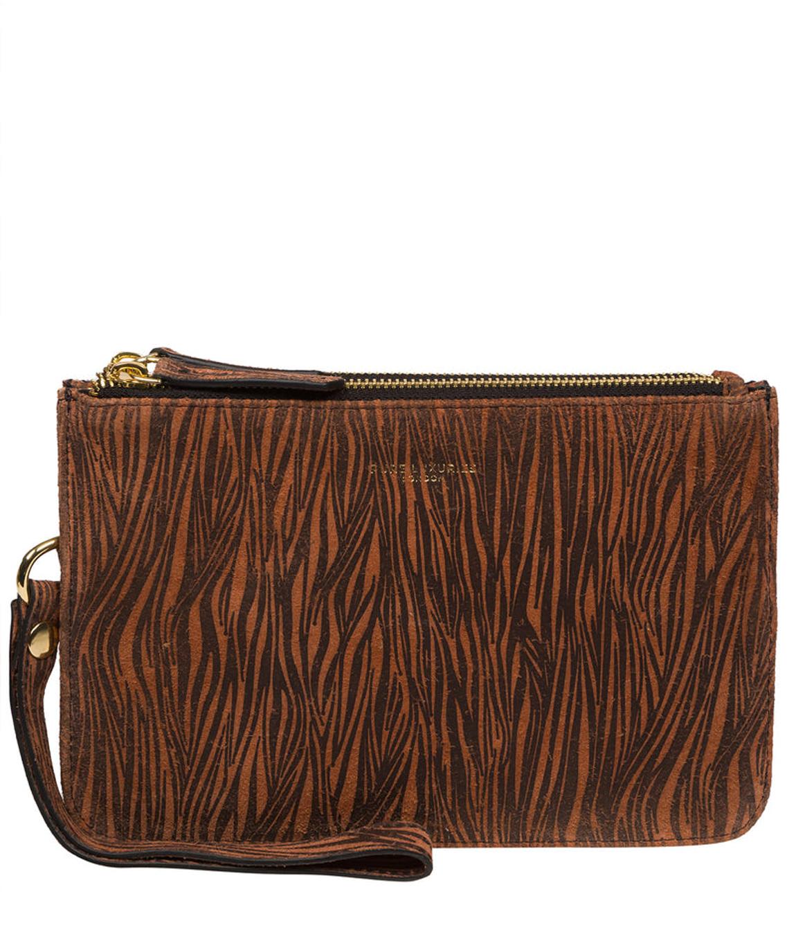 'Addison' Animal Print Leather Clutch Bag main product photo