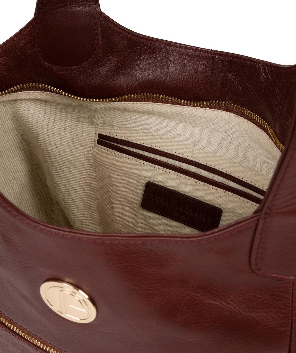 'Mimosa' Chestnut Leather Tote Bag main product photo