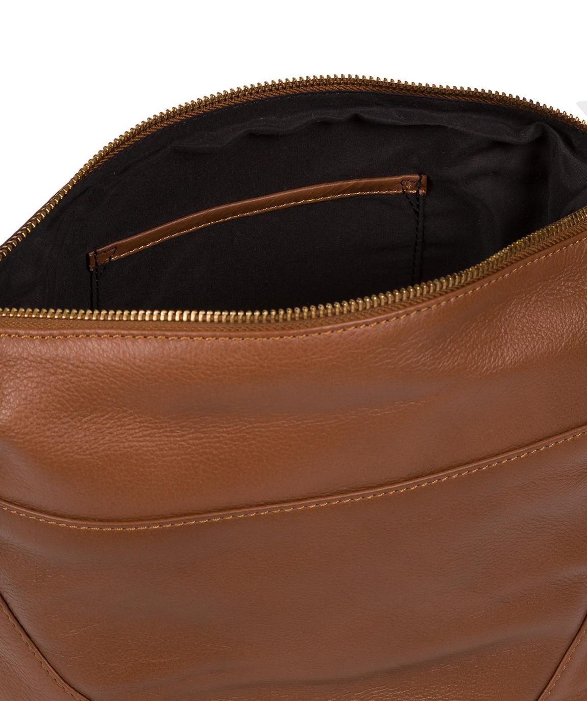 'Chelsea' Dark Tan Leather Shoulder Bag main product photo