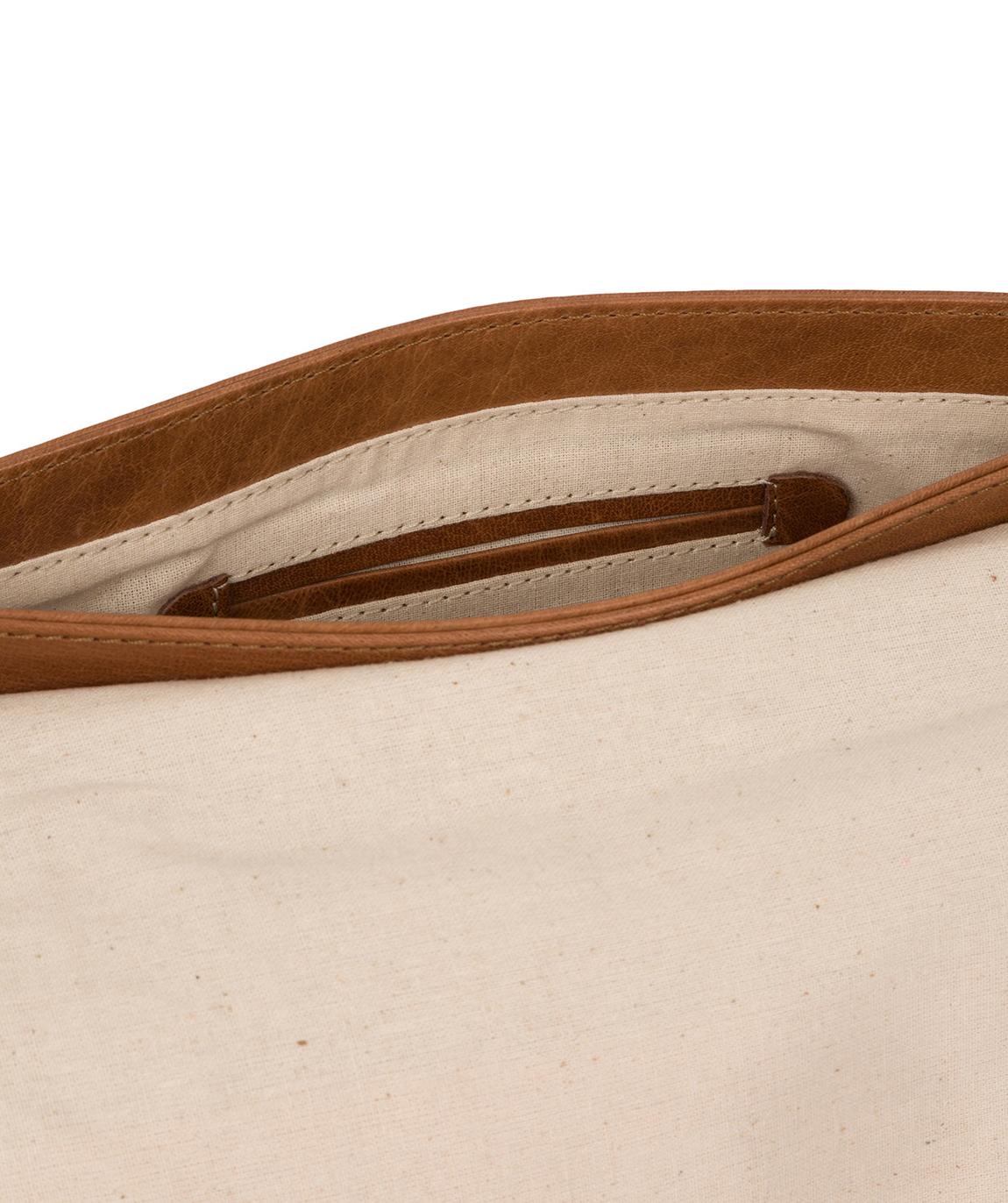 'Cherish' Dark Tan Leather Clutch Bag main product photo