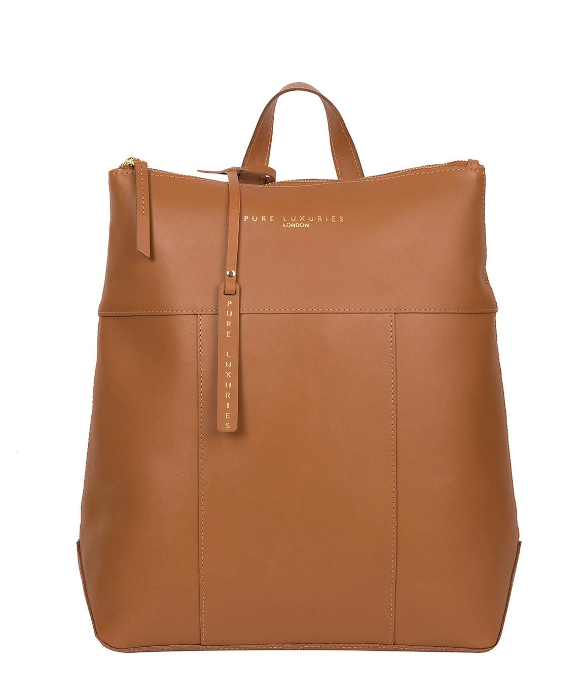 'Hastings' Saddle Tan Vegetable-Tanned Leather Backpack main product photo